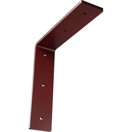 Ekena Millwork Hamilton Steel Bracket, Hammered Bright Red 2"W x 8"D x 8"H BKTM02X08X08HAHRE